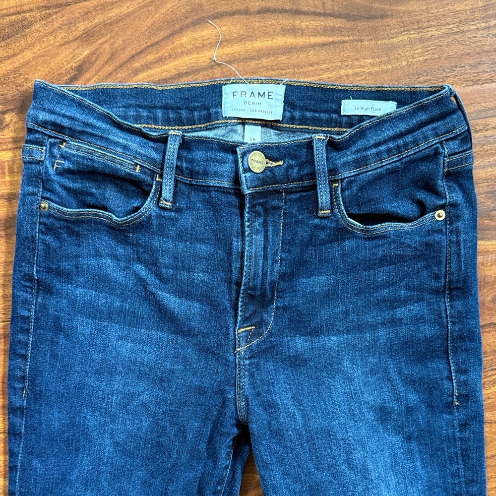 Frame Denim Le High Flare dark wash